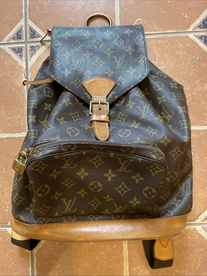 Louis Vuitton Montsouris Backpack MM Brown Canvas Vintage