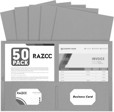 Two Pocket Folders, 50 Pack 2 Pocket Folders Fit Letter Size Paper, Paper Folde