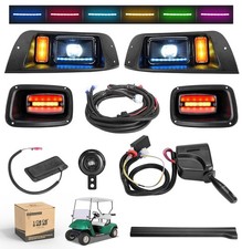 Deluxe Golf Cart Light Kit EZGO TXT 1996-2013 12V-48V Headlight Taillight RGB