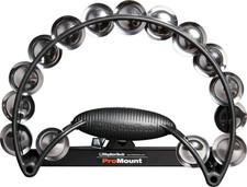 Rhythm Tech RTPRO10 Pro Tambourine. Black with Nickel Steel Jingles
