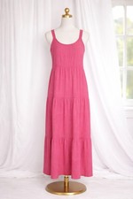 Maxi Vestido Solero BB Dakota x Steve Madden Gasa Arrugada Gasa Talla S