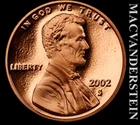 2002-S Lincoln Memorial Cent Proof — photo from another recent sale