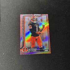 Jamarr Chase 2025 Topps Chrome Leather Parallel #58 Cincinnati Bengals NFL 