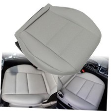 Driver Side Bottom Replacement Perforated Leather seat Cover Compatible Gray
