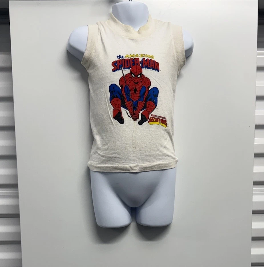 Camiseta sin mangas Spider-Man vintage años 90 para niños talla 4T Foto 2 de 3