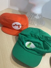 Gorras Mario & Luigi, Cosplay Unisex, Talla Única, Sombreros de Jugador Disfraz Accesorios