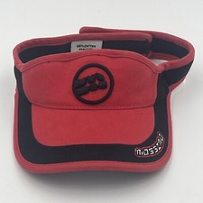 Mossimo Visor Cap - Red Black Vintage 90s Y2K StrapBack Hat - One Size EUC