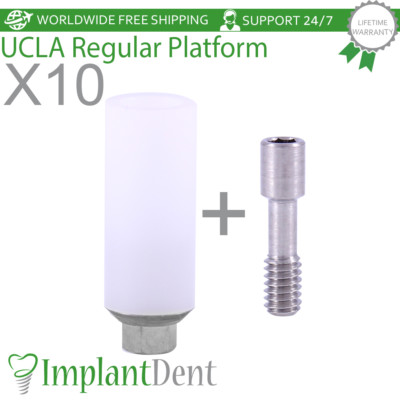 10x Dental Anti Rotational Titanium Prothese (UCLA) Int Hex 2,42mm Zahnmedizin