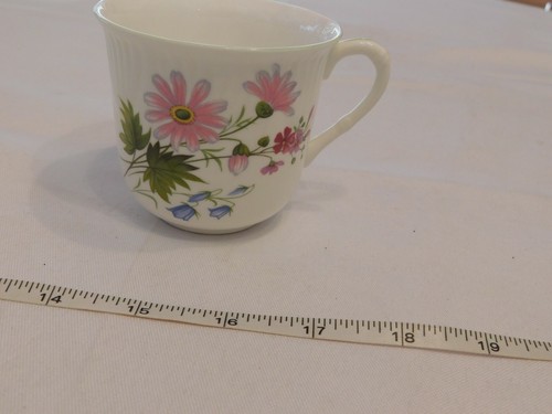 Crown Staffordshire England Wild Flowers Tea Cup Coffee Cup White Floral ! - Picture 4 of 6