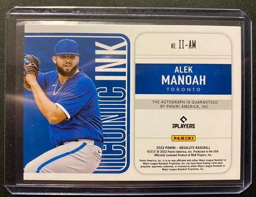 ALEK MANOAH - 2022 Panini Absolute Iconic Ink Auto - II-AM- #070/199 - Blue Jays - Photo 2 sur 2