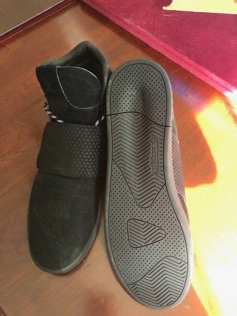 black suede adidas trainers