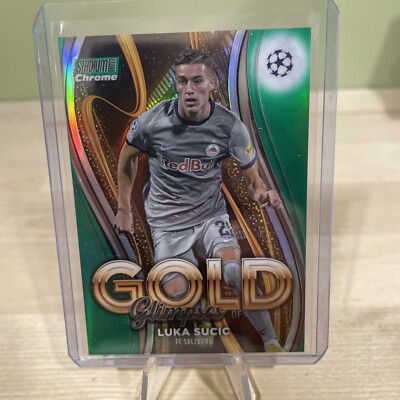 2022-23 Topps Stadium Club Chrome UCL Glimpses of Gold Luka Sucic Green /99
