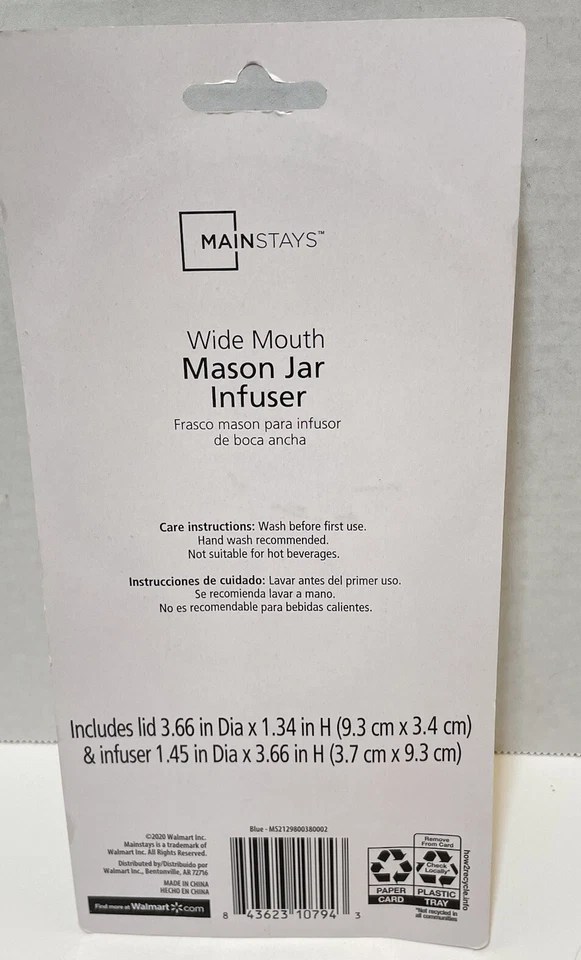 Mason Jar注入器盖宽口带开口适用于吸管蓝色全新密封 — 第 4/4 张图片