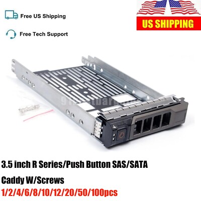Lot 3.5'' Hard Drive Tray Caddy for Dell R710 R720 R730 R520 R420 SAS SATA F238F