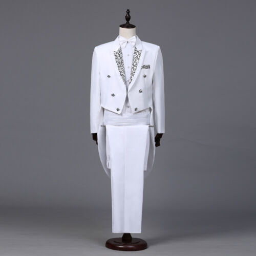 Set da uomo 2 pz cappotto da smoking giacca + pantaloni pantaloni pantaloni abito matrimonio sera chic - Foto 14 di 15