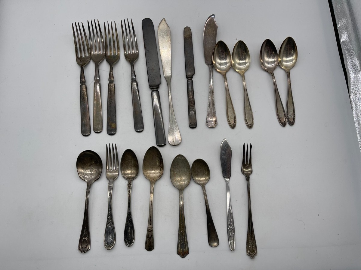 Vintage Silverplate & more Flatware lot of (20) assorted pieces | eBay