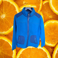 Green Tea Blue Full Zipper Fleece Size XL