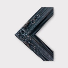 12 X 16 In Stock-Traditional compo XL ornate corners wood frame,distressed BLACK