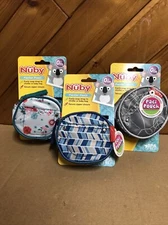 Lot Of 3 Nuby Pacifier Holder Paci-Pouch Brand New