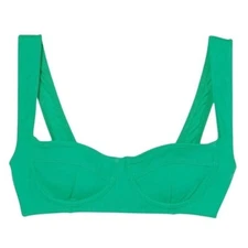 Xhilaration Juniors' Faux Underwire Bralette Bikini Top Green Size M NWT