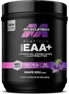 Muscletech EAA+ Grape + Elite Cookies 1385g / 52 serv 07/24+26 + Proben