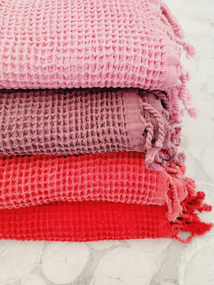 Premium Waffle Turkish Towel,Absorbent Bath Towel 100% cotton unisex throw,towel - Image 4 of 4