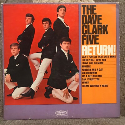 DAVE CLARK FIVE, THE  1964  ''THE DAVE CLARK FIVE - RETURN!''  EPIC  LN-24104