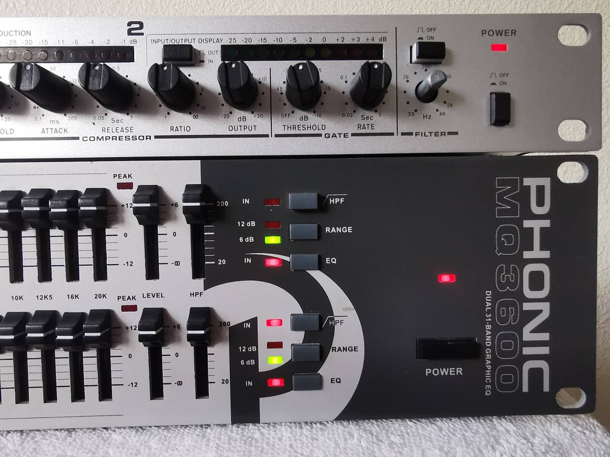 Phonic PCL 3200 Dual Channel Compressor and Limiter Rack Unit for