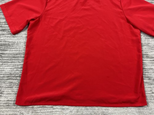 Top vintage Worthington donna 1x blusa rossa manica corta poliestere - Foto 3 di 12