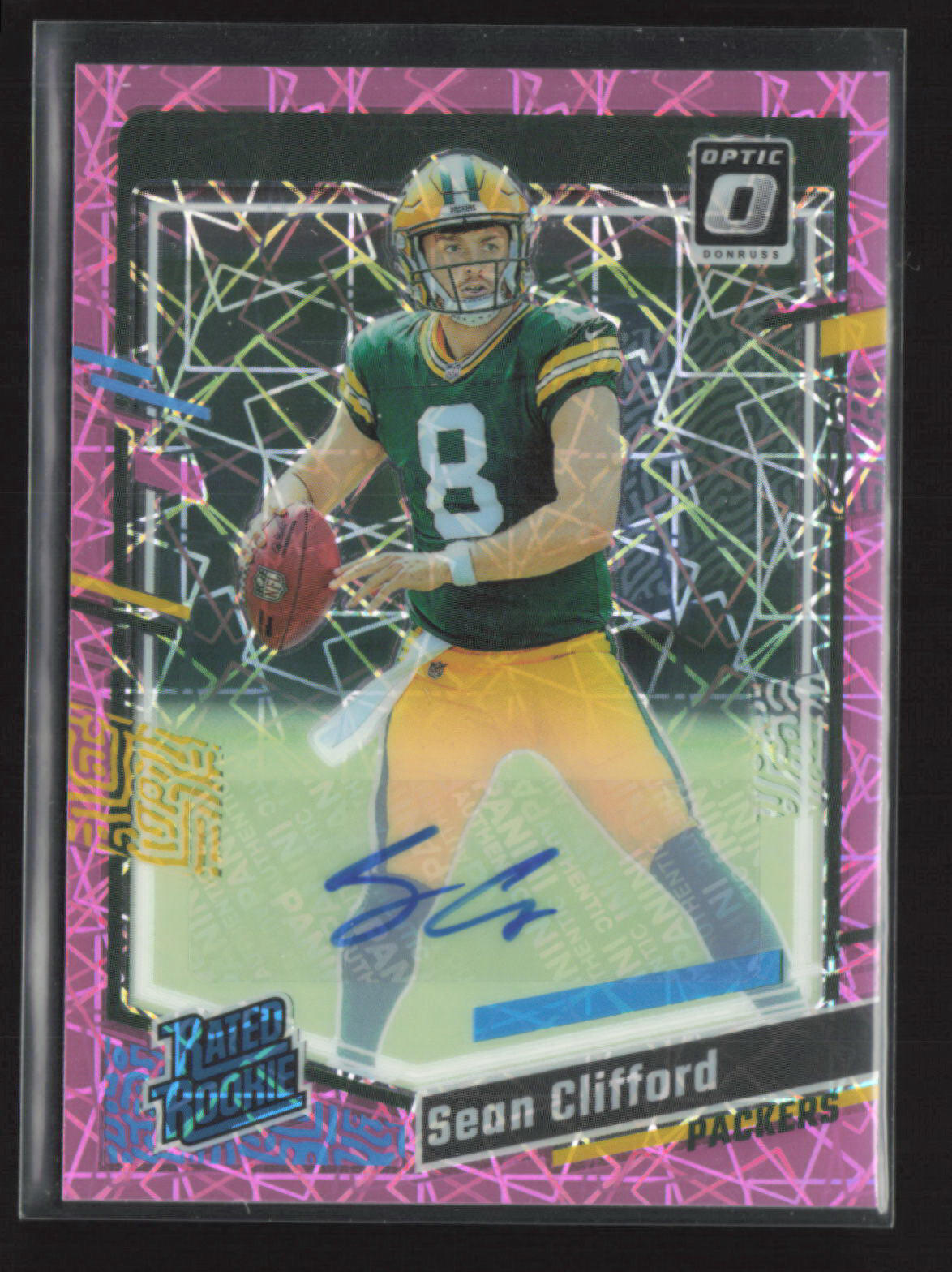 Sean Clifford 2023 Donruss Optic Rated Rookie Auto Pink Velocity 05/50 [dbI7