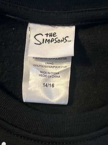 The Simpsons Christmas Ugly Sweatshirt Black Light-Up 14-16 - Picture 3 of 18