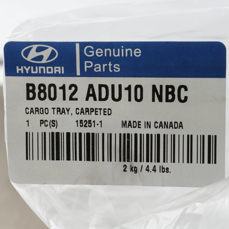 Alfombrilla de carga genuina Hyundai 13-19 Santa Fe Genesis Cp Sonata B8012-ADU10-NBC Foto 4 de 4