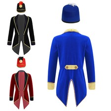 Kids Girls Blazer With Cap Jacket Performance Coat Party Suit Formal Birthday
