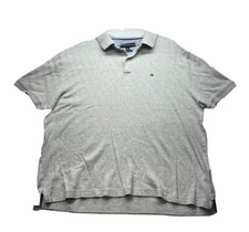 Tommy Hilfiger Mens Polo Shirt Size XL Gray Short Sleeve Soft Cotton