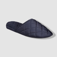 Charter Club Women's Blue Quilted Slippers Shoes Size 5-6