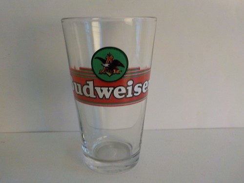 BUDWEISER BEER Tall Glass Official Product Budweiser Anheyser-Busch - Picture 8 of 8