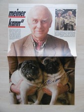 Loriot Autogramm signed 22x34 cm Magazinbild gefaltet