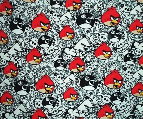 Home Decor' Fleece Wall Hanging /Blanket Angry Birds Black White Red Yellow - Afbeelding 1 van 1
