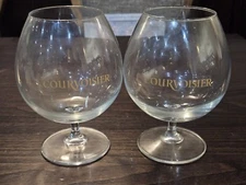 2x COURVOISIER BRANDY/COGNAC BALLOON GLASS 