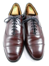 Allen Edmonds "PARK AVENUE" Leather Cap-Toe Oxfords 10 E Burgundy (562N)