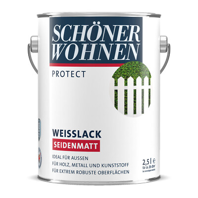 Schöner Wohnen Protect Weißlack 2,5l seidenmatt