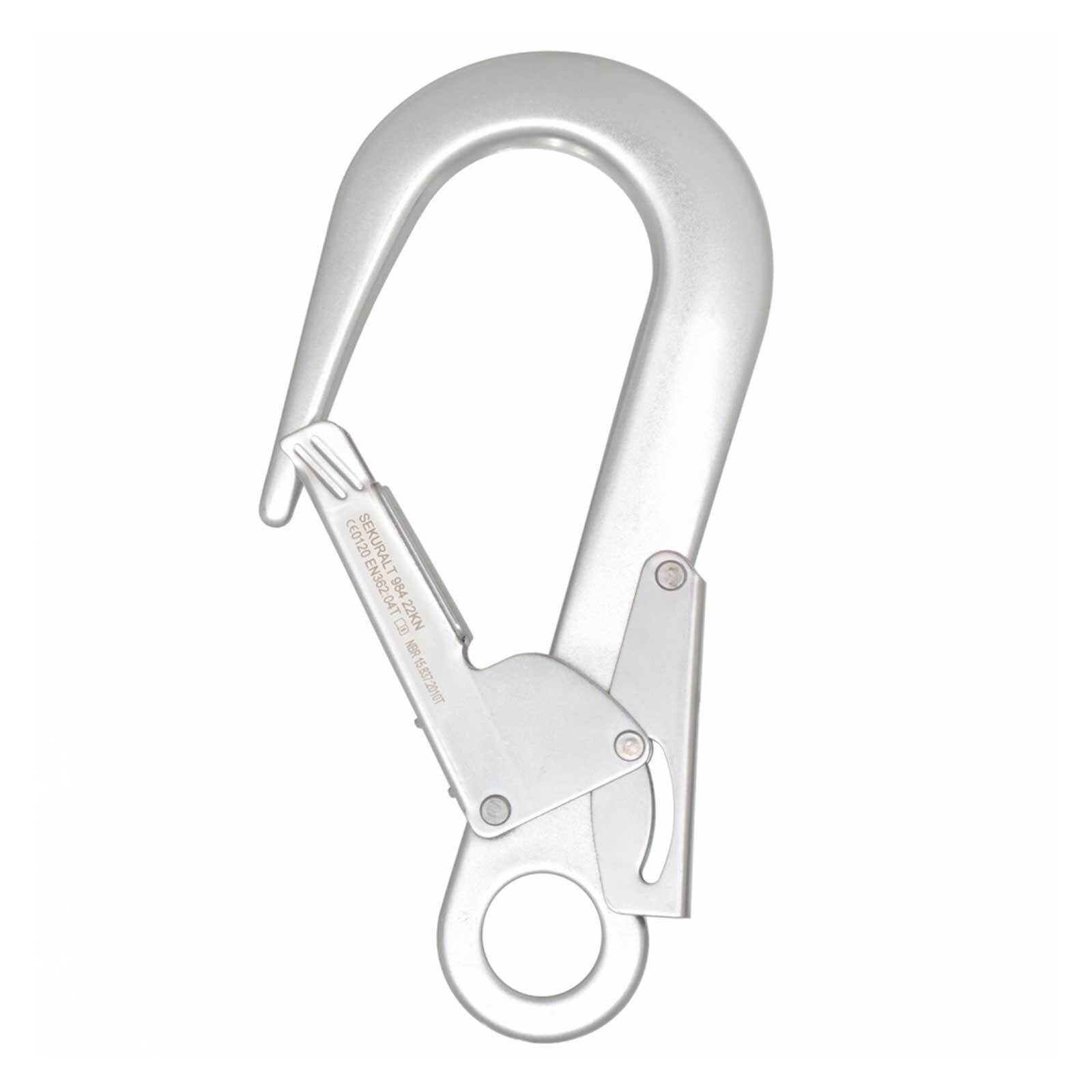 Moschettone in alluminio con chiusura automatica apertura 60mm Sekuralt 984 I...