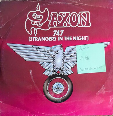 Saxon 747 Strangers In The Night Vinyl Record VG/G+ CAR 151T 1980 
