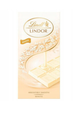   LINDT WHITE CHOCOLATE FILLING FILLED  - 100G - LINDOR SUPREME SWISS   