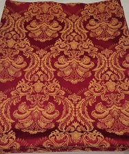 Fancy Tablecloth - Deep Red/Gold - Rectangle - 49" x 67"