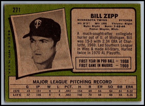 1971 Topps Baseball Cards 264-523 - You Pick - aaalvins - Picture 9 of 249