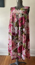 Vintage Handmade House Dress Floral Mumu Boho With Pockets L 12/14