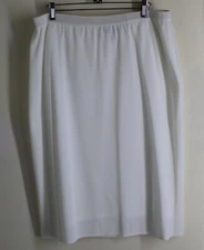 Ming Wang Sz L Creamy White Lined Pencil Straight Skirt Lovely Acrylic Knit