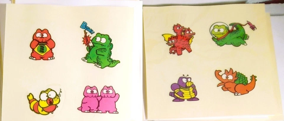 🟢🔥 20x GODZILLAND 1984 VINTAGE UNUSED STICKER SHEET SET MOTHRA GIGAN HEDORAH - Image 4 of 4