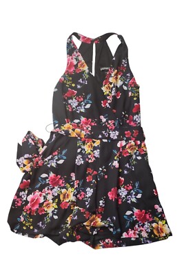 Floral Express Rompers Express Dark Floral Belted Romper | eBay